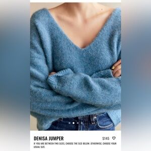 Sezane Denisa Jumper XS in Pacific Blue
